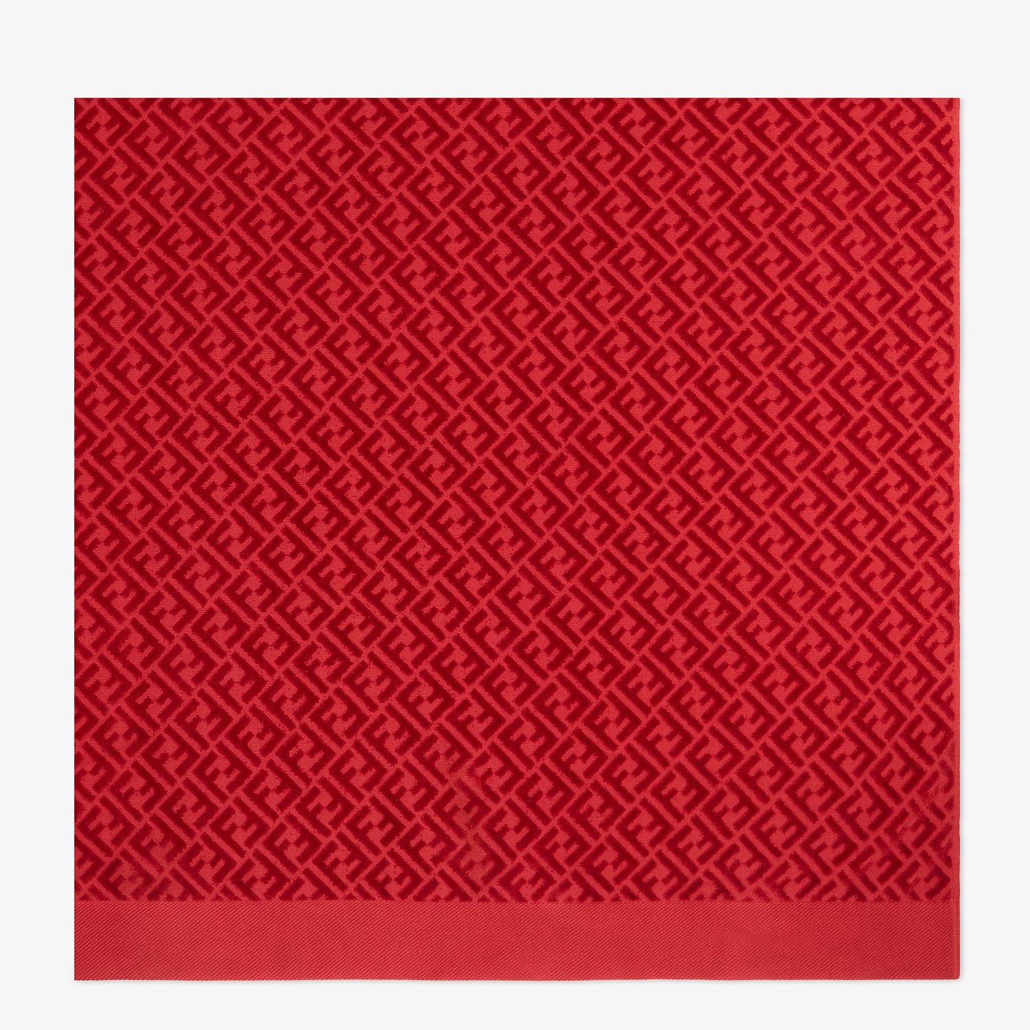 Red cotton beach towel - 3