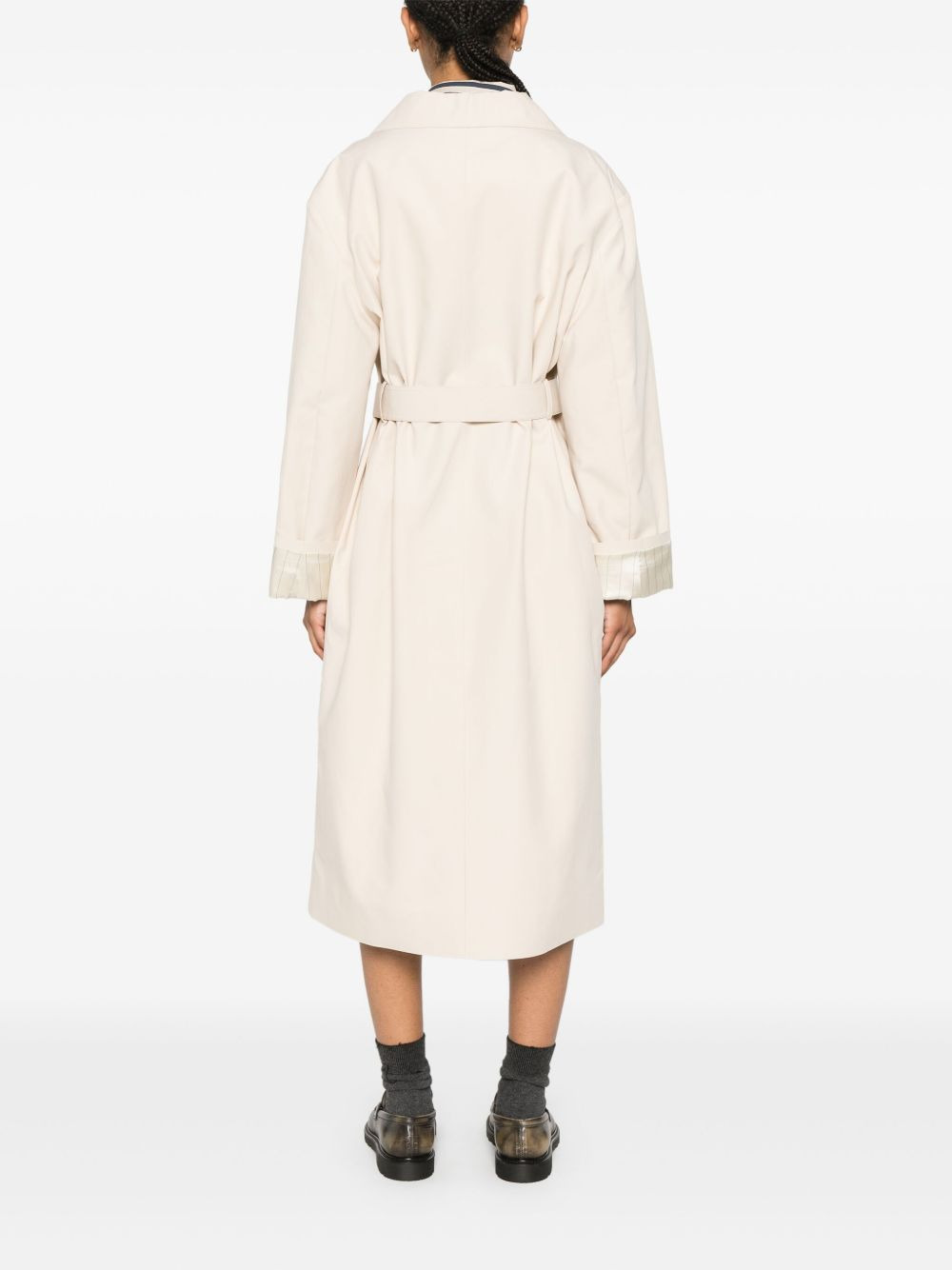 cotton single-breasted coat - 4
