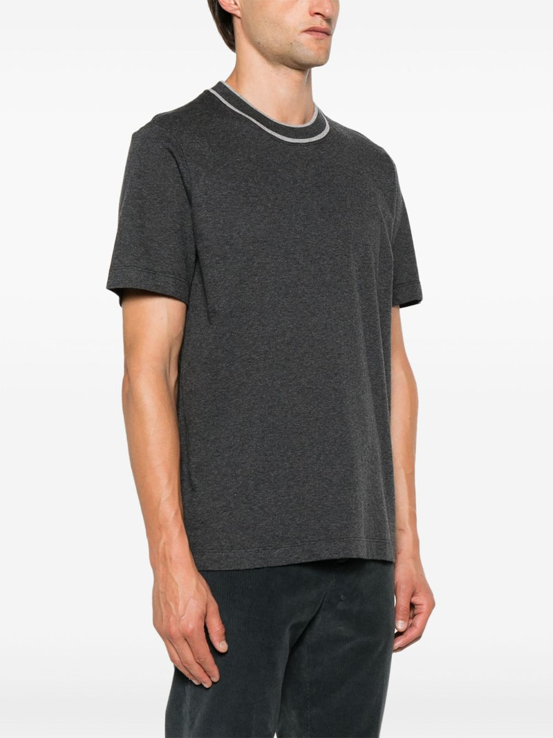 contrasting-collar T-shirt 3