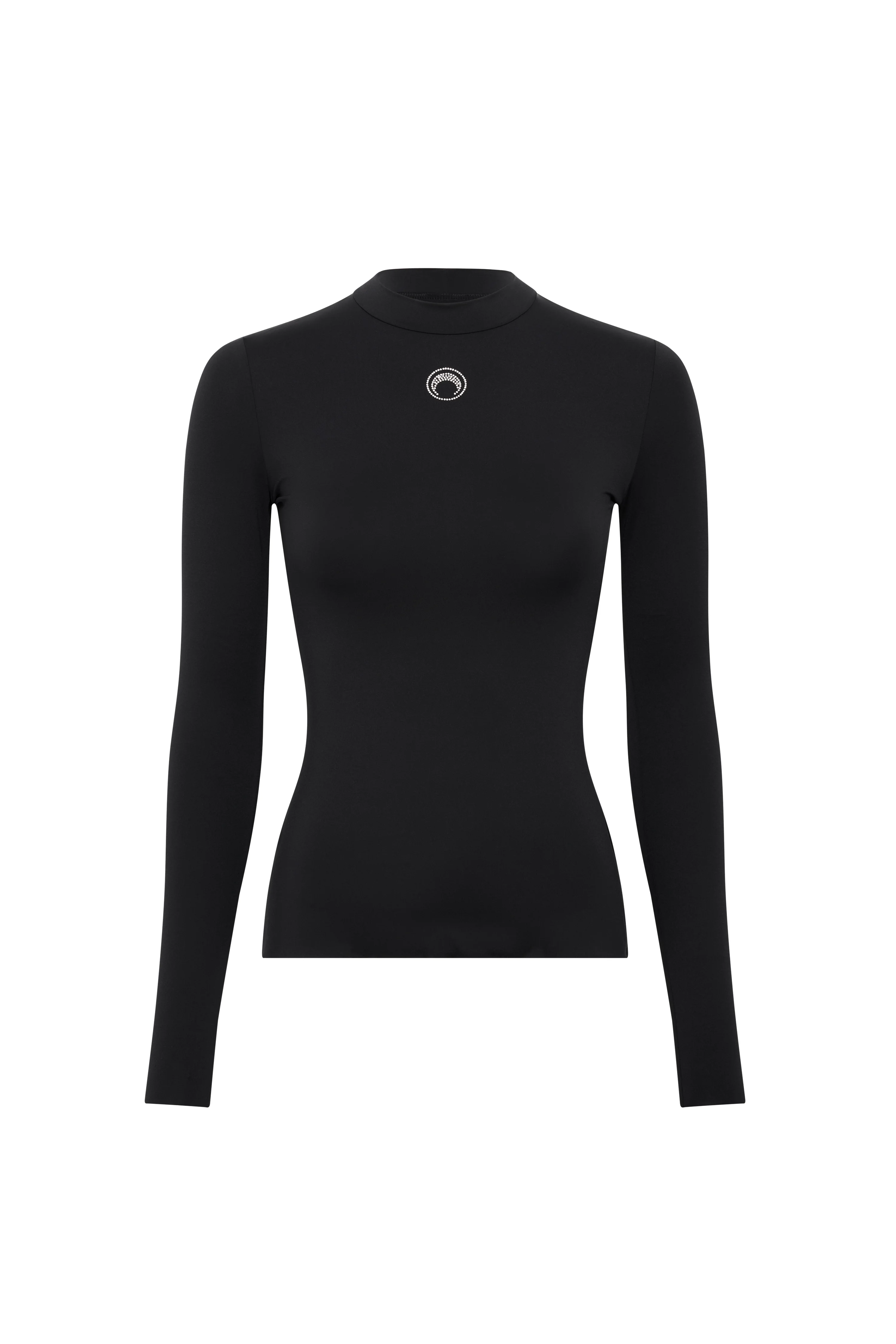 Moon Logo StraSS Jersey Ls Highneck Top - 1