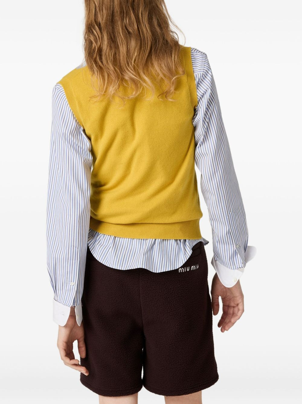 argyle intarsia cashmere vest - 4