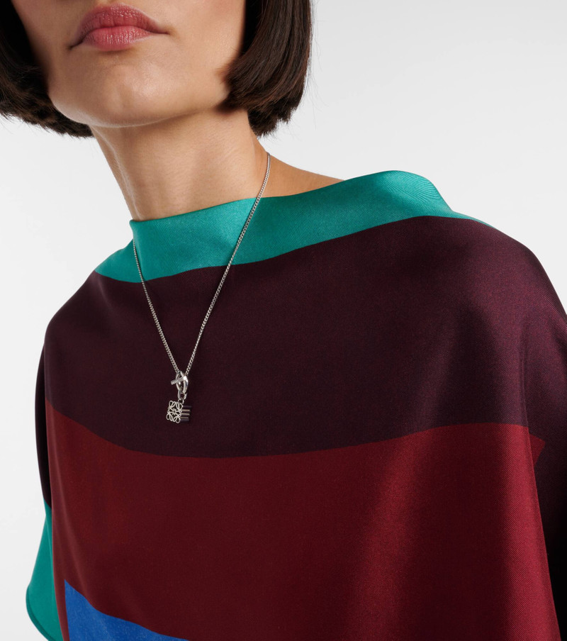 Anagram embellished sterling silver necklace 3