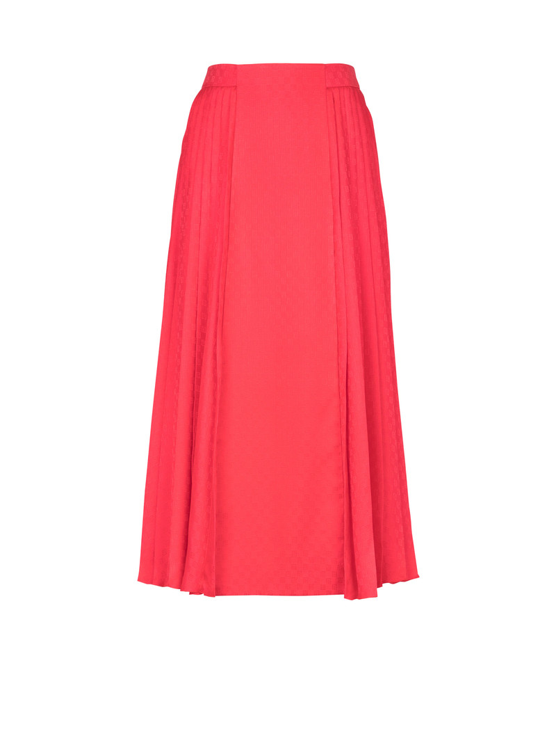 Mini monogram pleated midi skirt 1