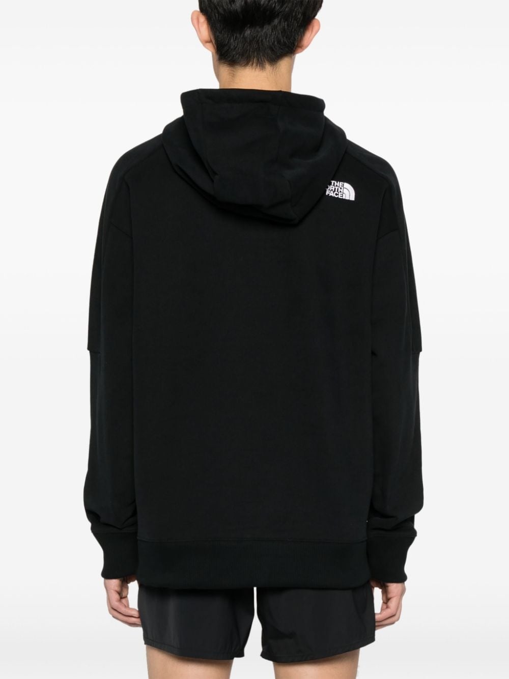 rubberised-logo cotton hoodie - 5