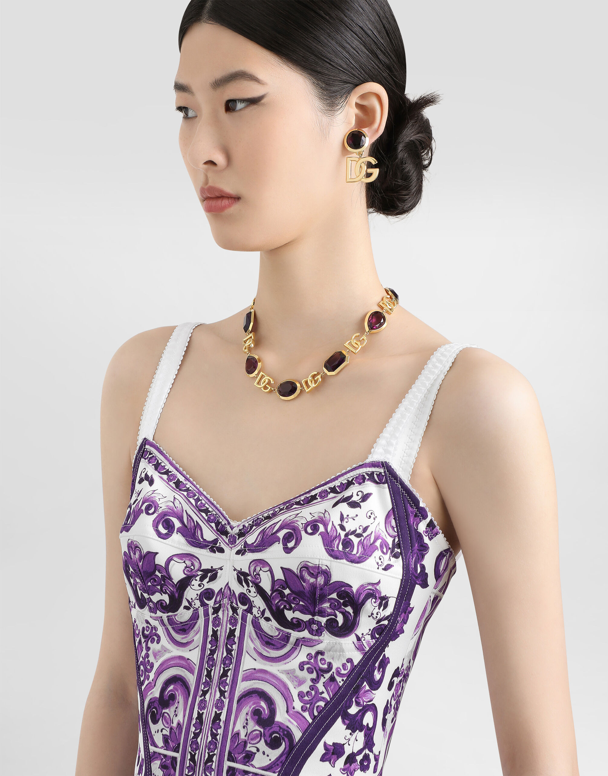 Majolica-print dress - 4