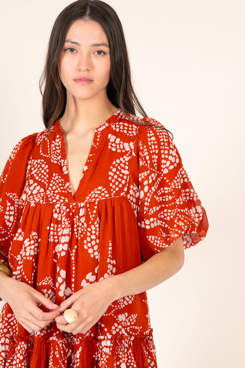 Poupette St Barth Mini Dress Cruz - Paprika Austral outlook