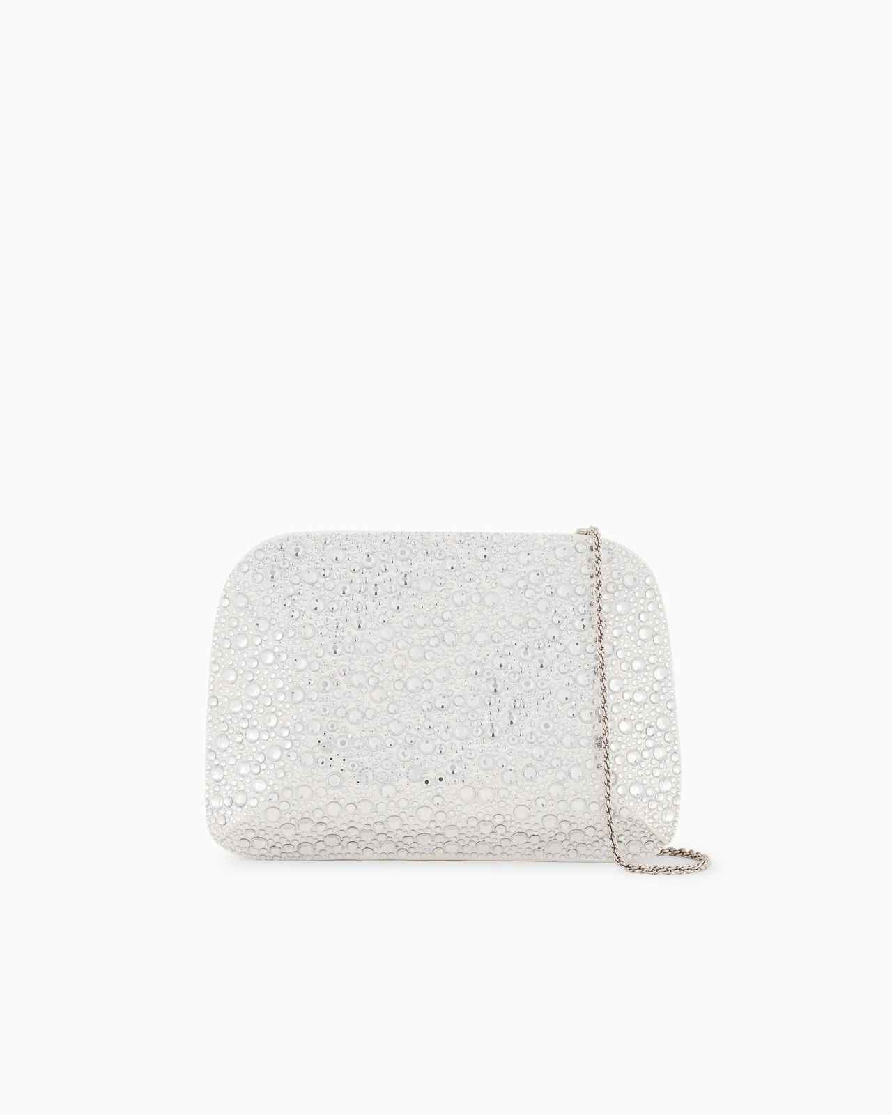 La Prima satin and rhinestone clutch bag - 1