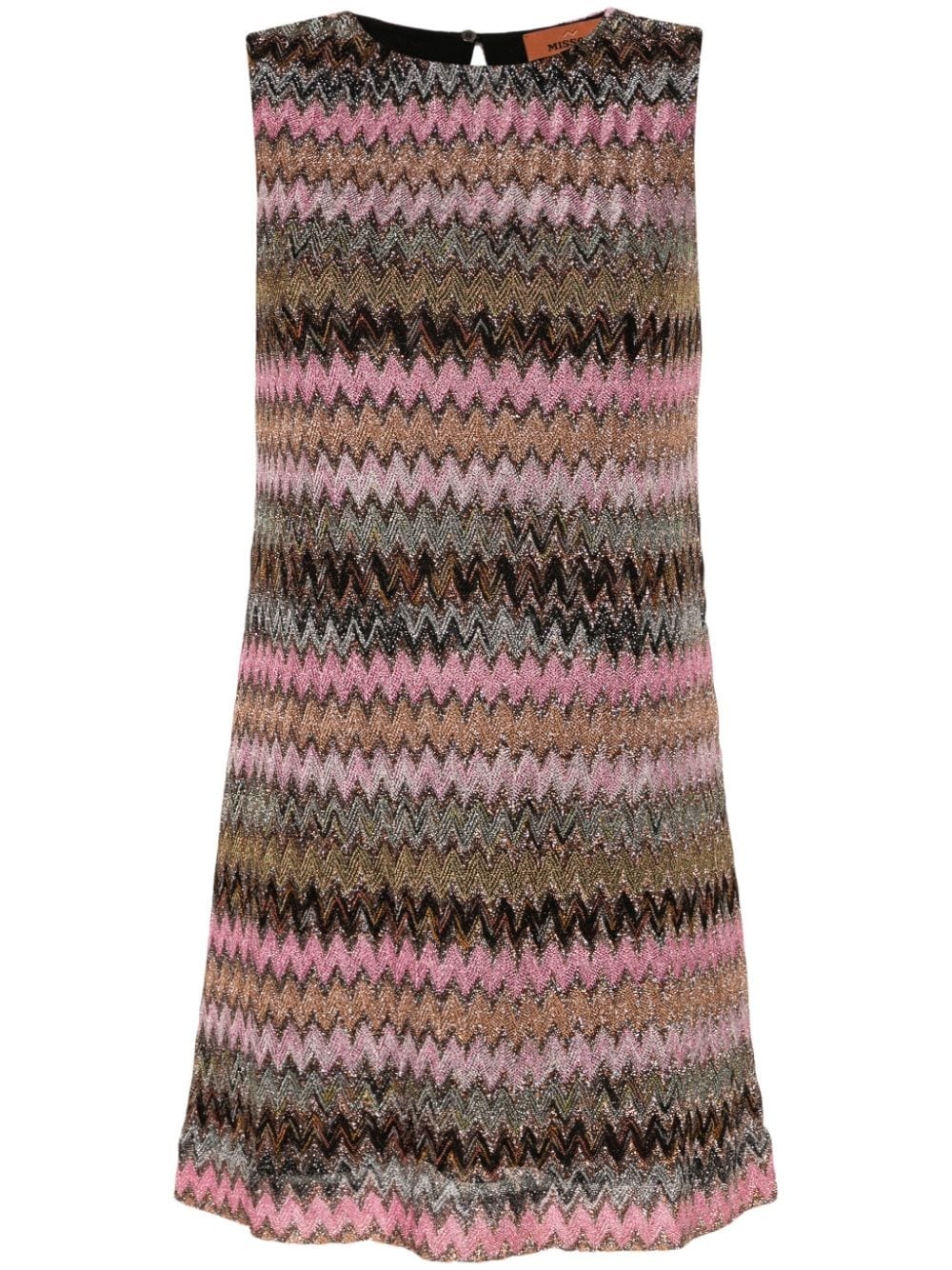 zigzag lurex minidress - 1