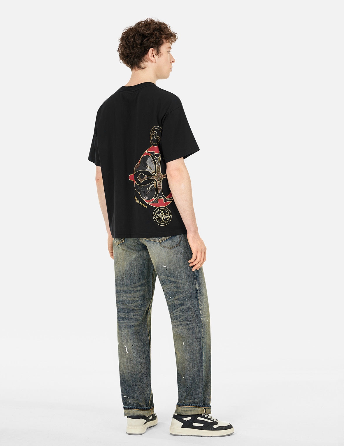 7-Pocket Design Vintage Washed Loose Fit Jeans #2038 - 4