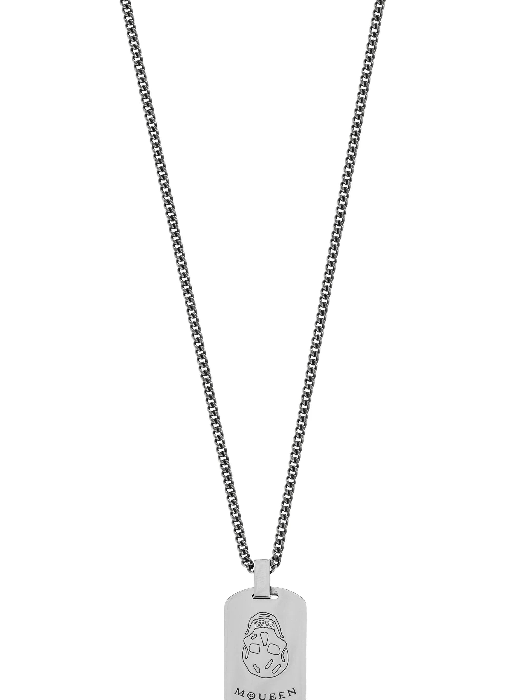 Alexander Mcqueen Engraved-logo Necklace - 3
