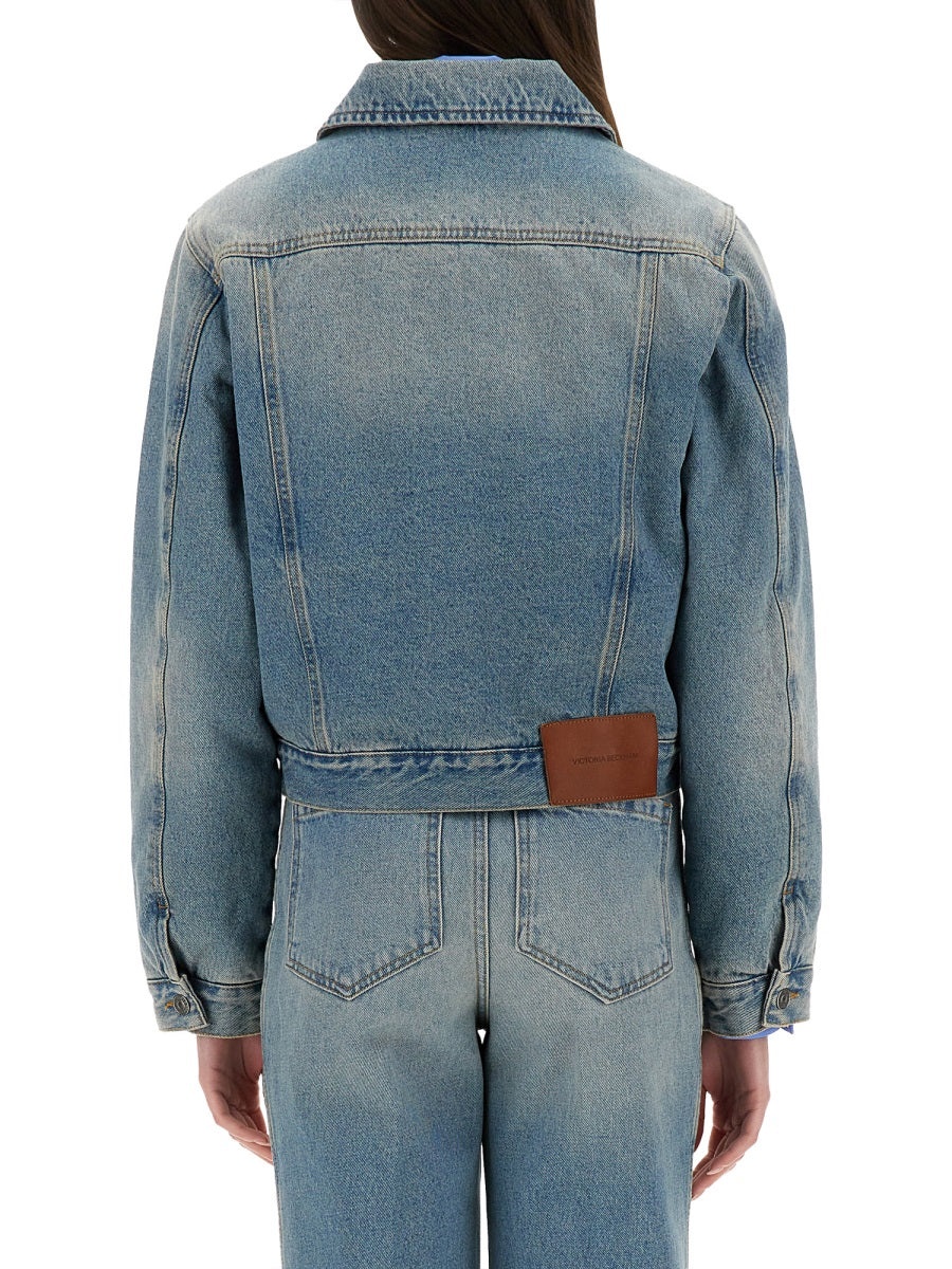 Victoria Beckham Women Padded Denim Jacket - 3