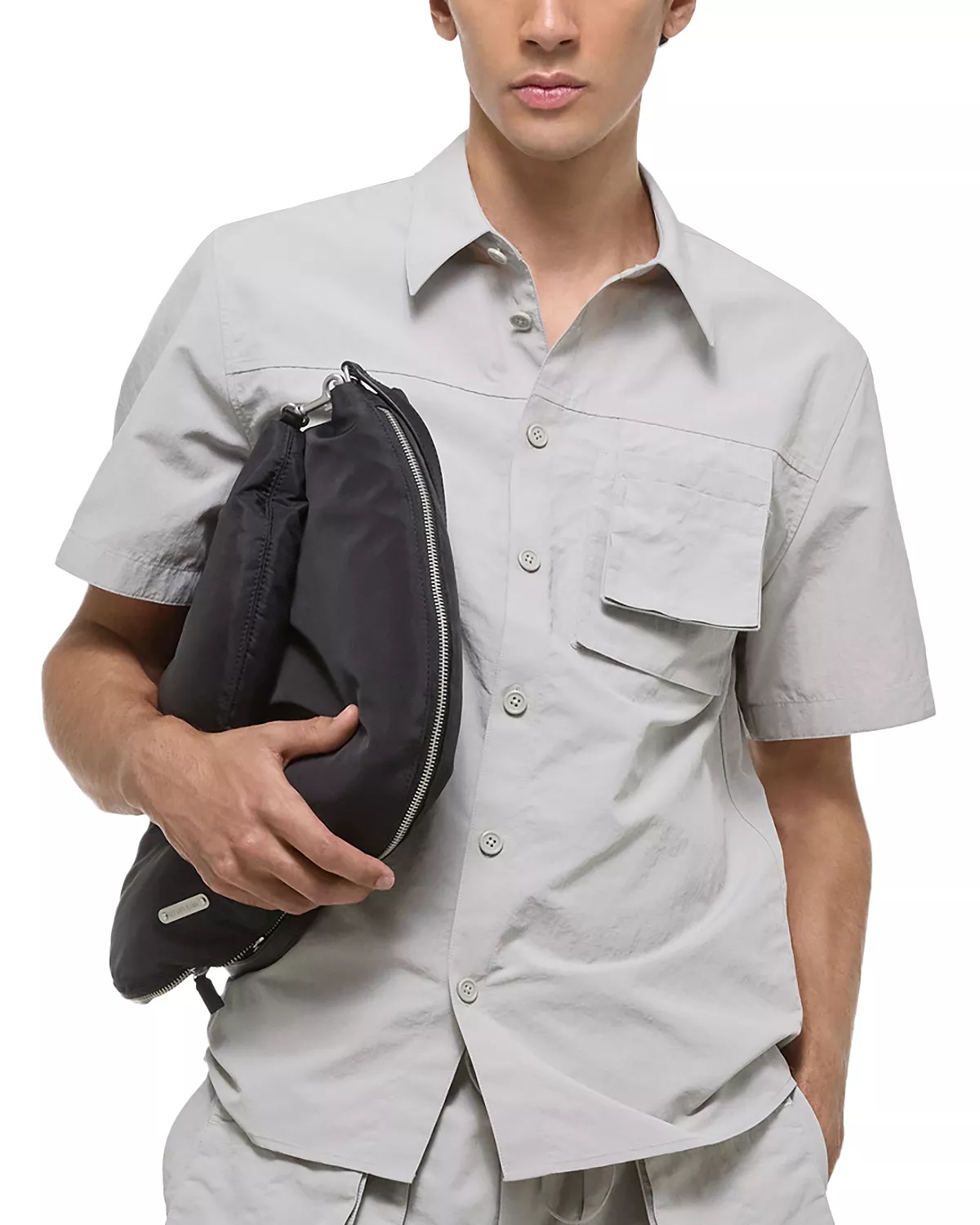 Short Sleeve Layered Pocket Shirt - 2