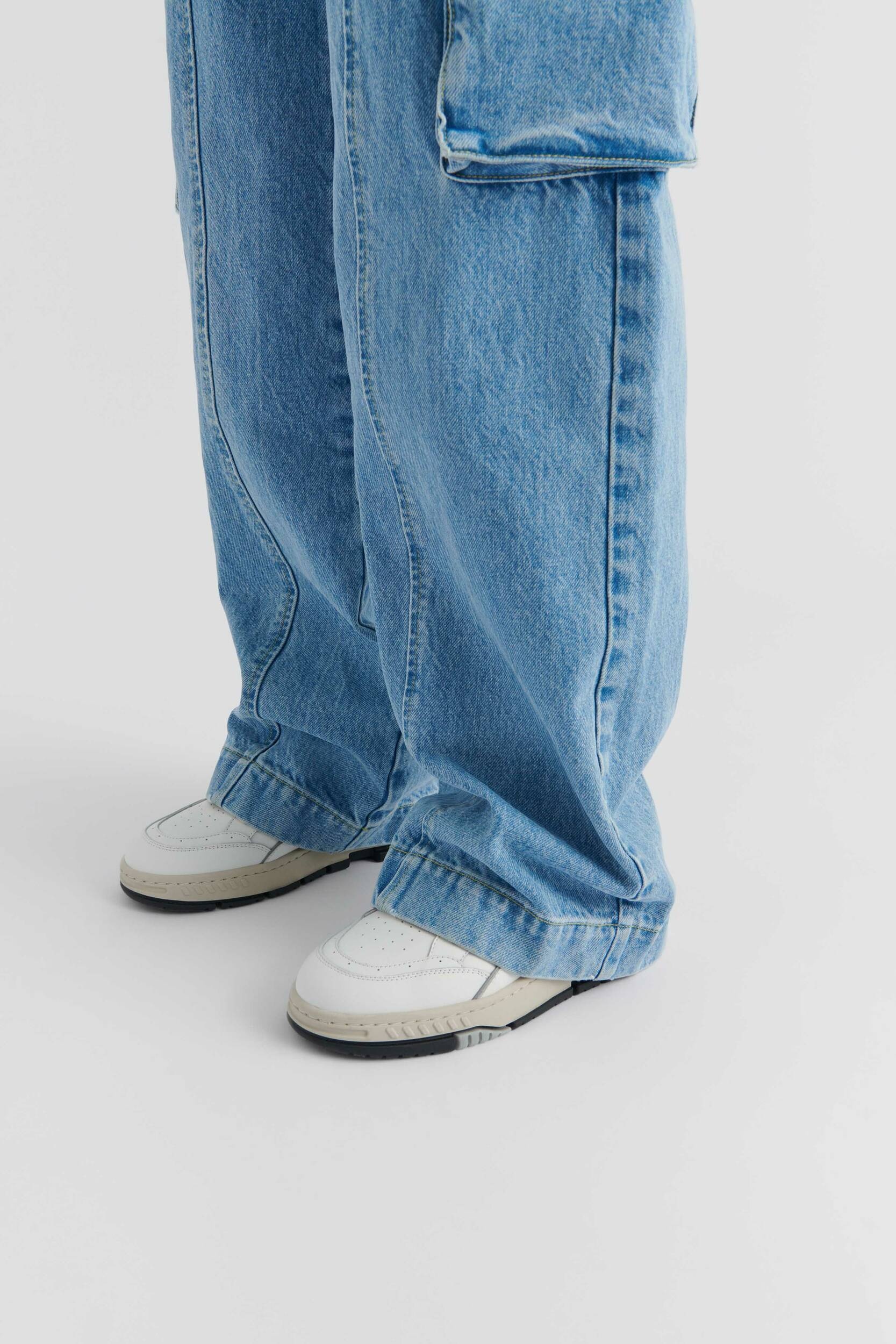 Patch Denim Cargo Trousers - 7