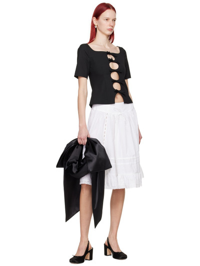 SANDY LIANG White Calico Midi Skirt outlook