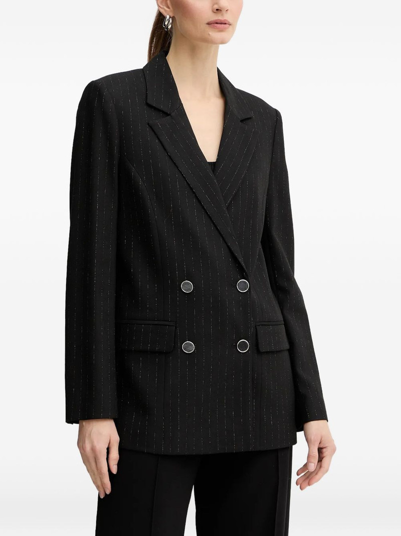 double-breasted pinstriped blazer 1
