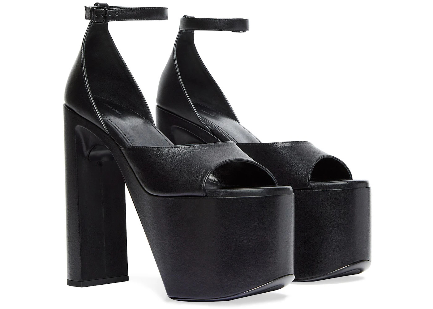 Balenciaga Camden 160mm Sandals Black Leather (Women's) - 2