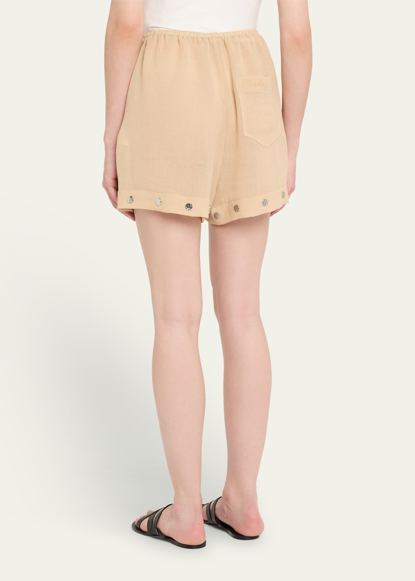Dylla Studded Gauze Shorts - 3