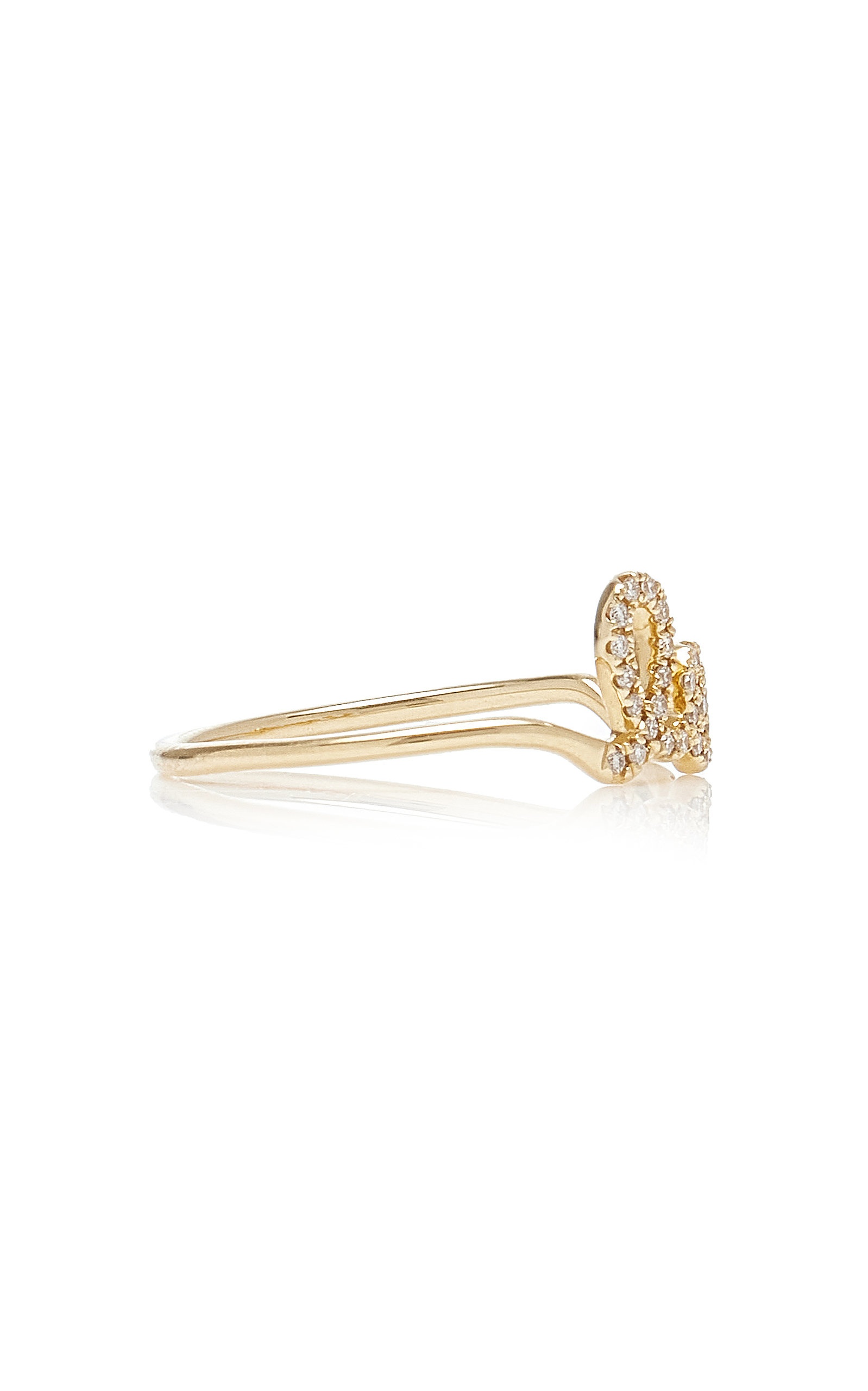 Love Script 14K Gold Diamond Ring gold - 6