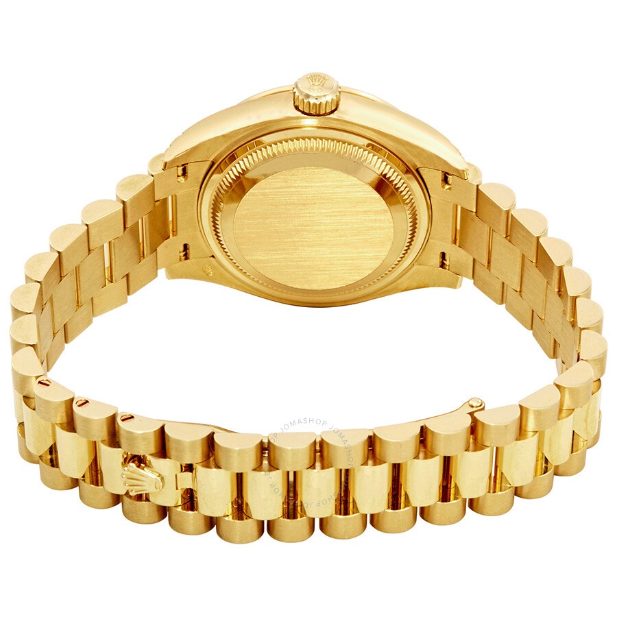 Rolex Lady-Datejust Champagne Diamond Dial 18kt Yellow Gold President Watch 279138CRDP - 3