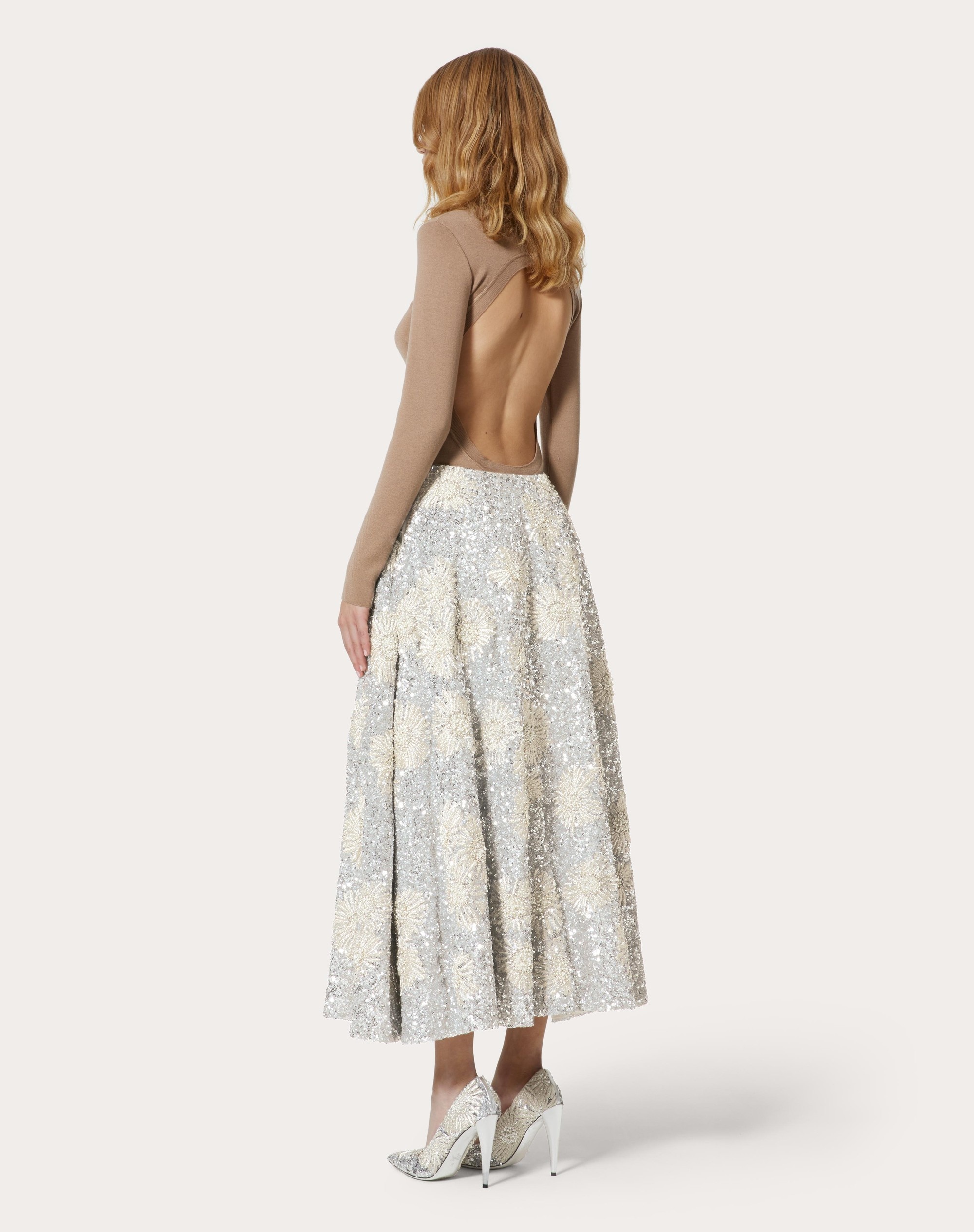 MIDI SKIRT IN EMBROIDERED ORGANZA - 4