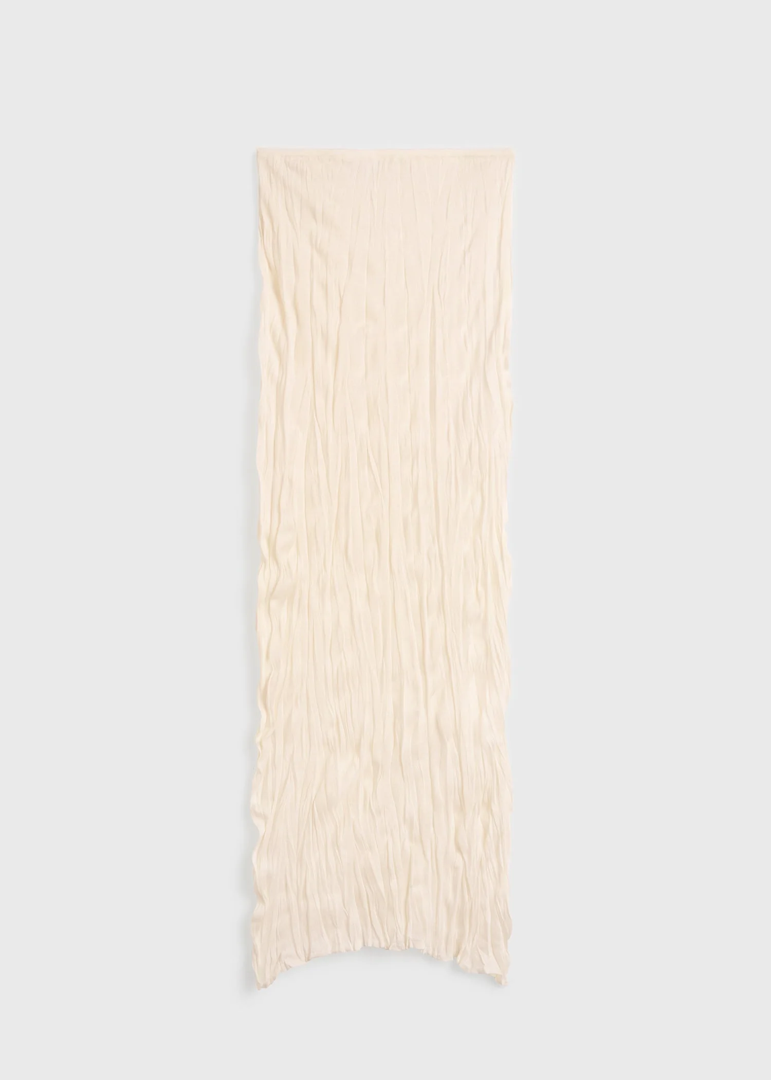 Crinkled knit skirt pale apricot - 1
