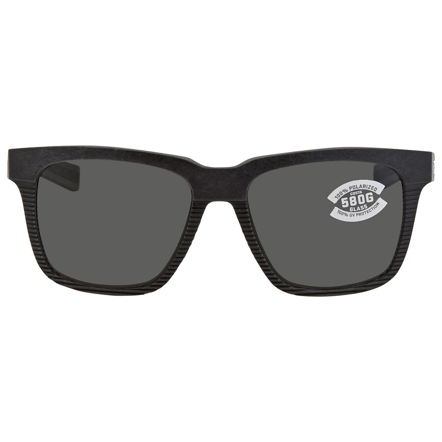 Costa Del Mar - Costa Del Mar Pescador Grey Polarized Glass Square Men's Sunglasses 6S9029 902906 55 - 1