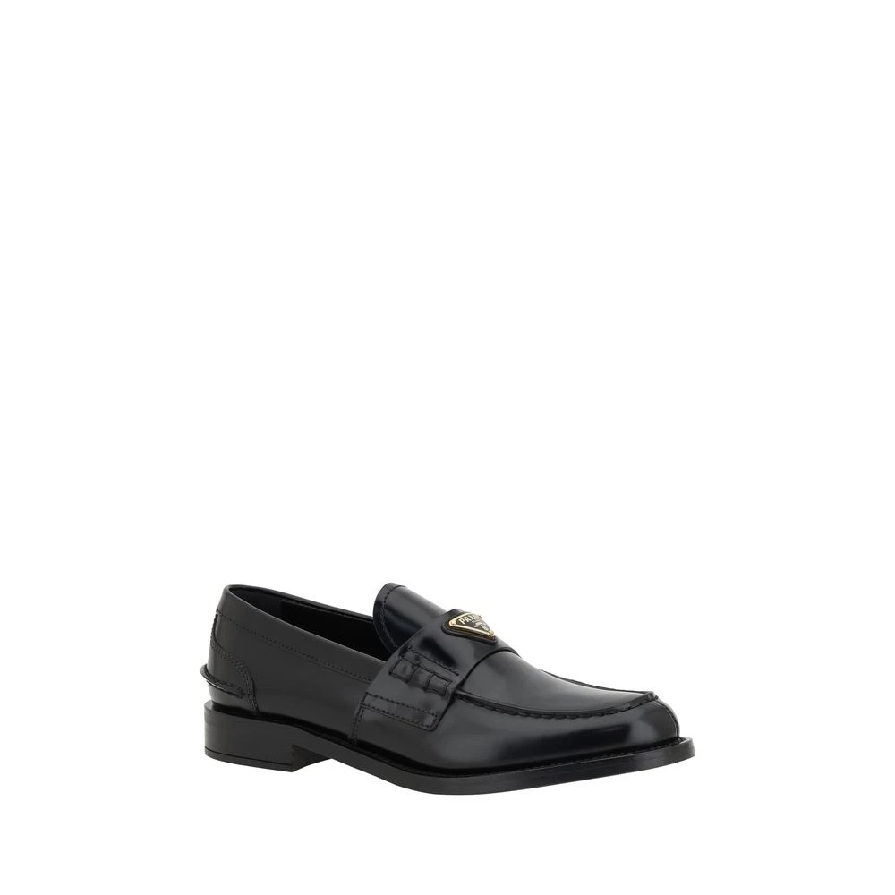 ENAMELED LOAFERS WITH LEATHER BLOCK HEEL - 2