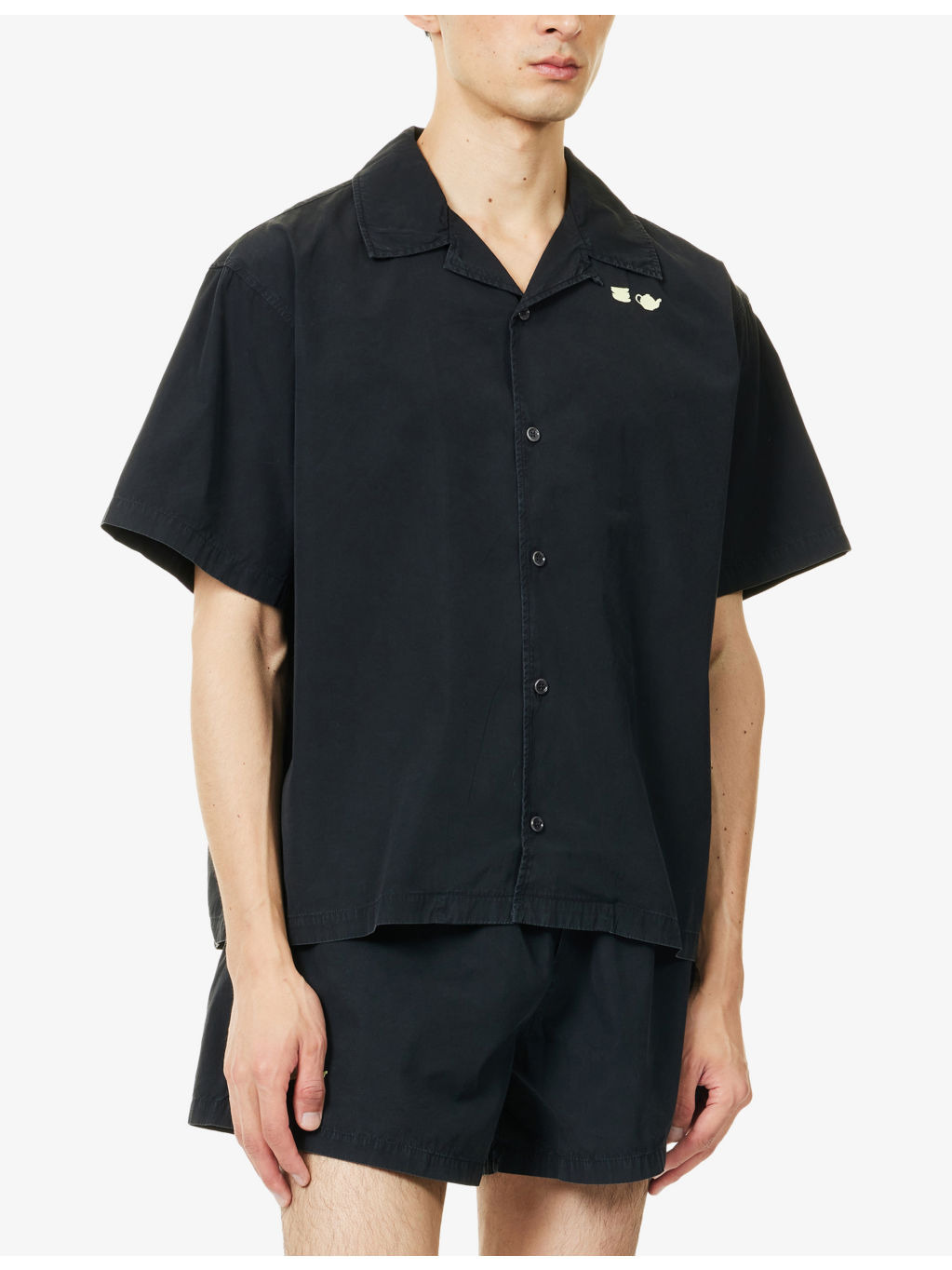 Relaxed-Fit Embroidered-Logo Cotton Shirt - 3