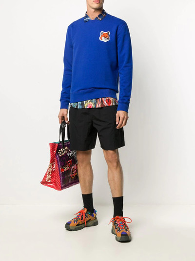 Maison Kitsuné velvet logo patch sweatshirt outlook