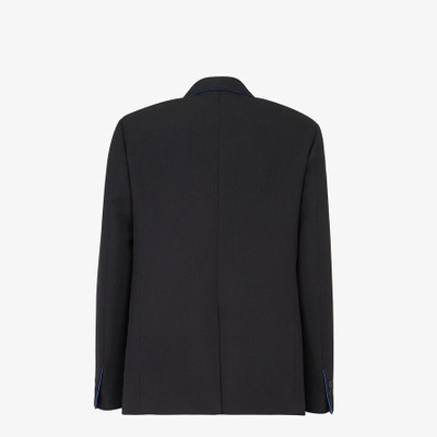 FENDI Black wool blazer outlook