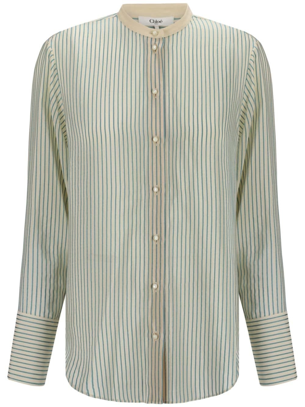 oversized silk blouse - 1