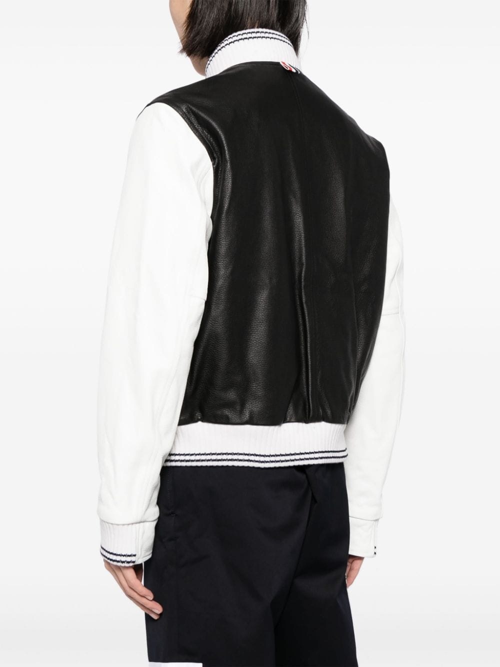 blouson leather jacket - 4