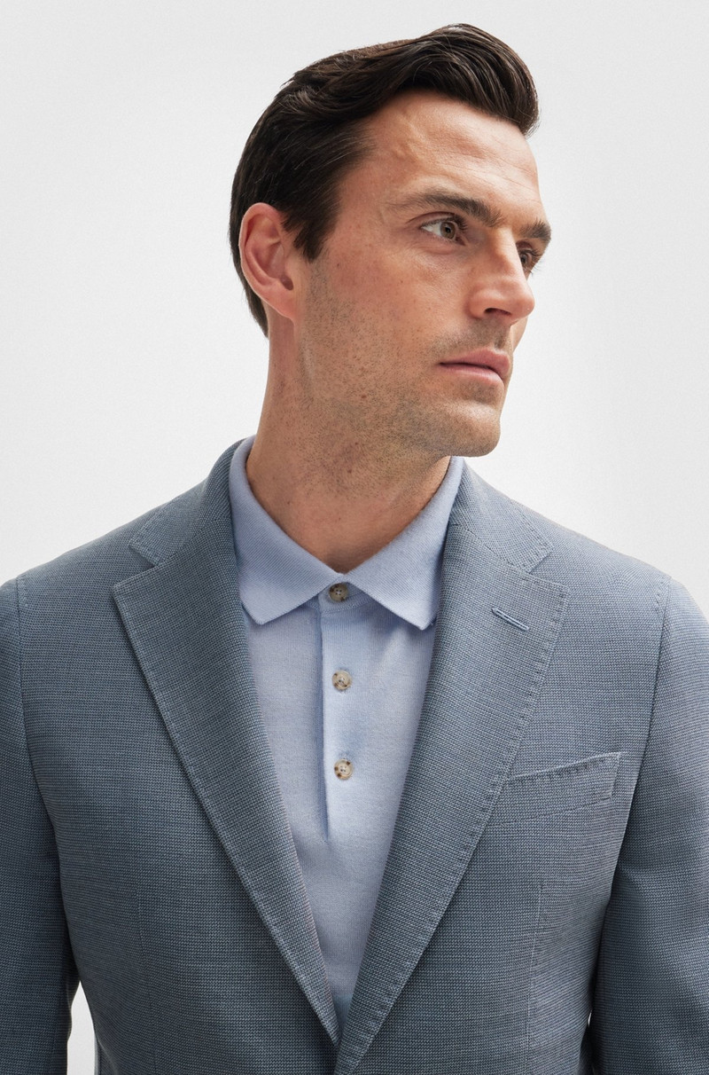SLIM-FIT SUIT IN A MICRO-PATTERNED WOOL BLEND 5