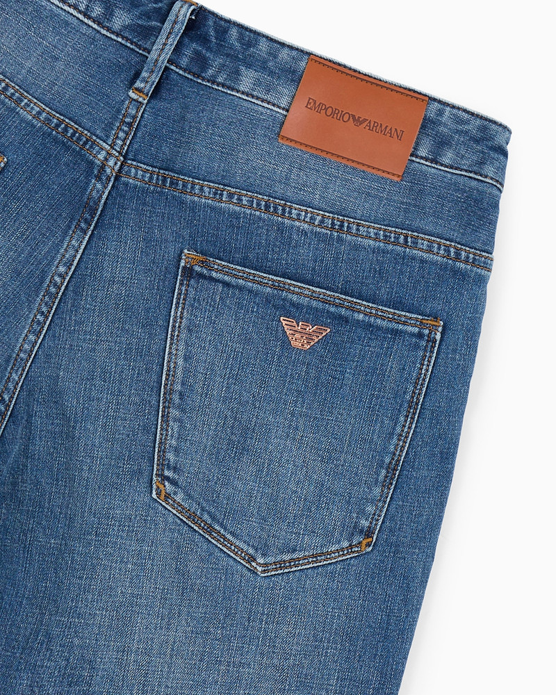 J06 slim-fit, bleached-effect comfort-denim jeans 5