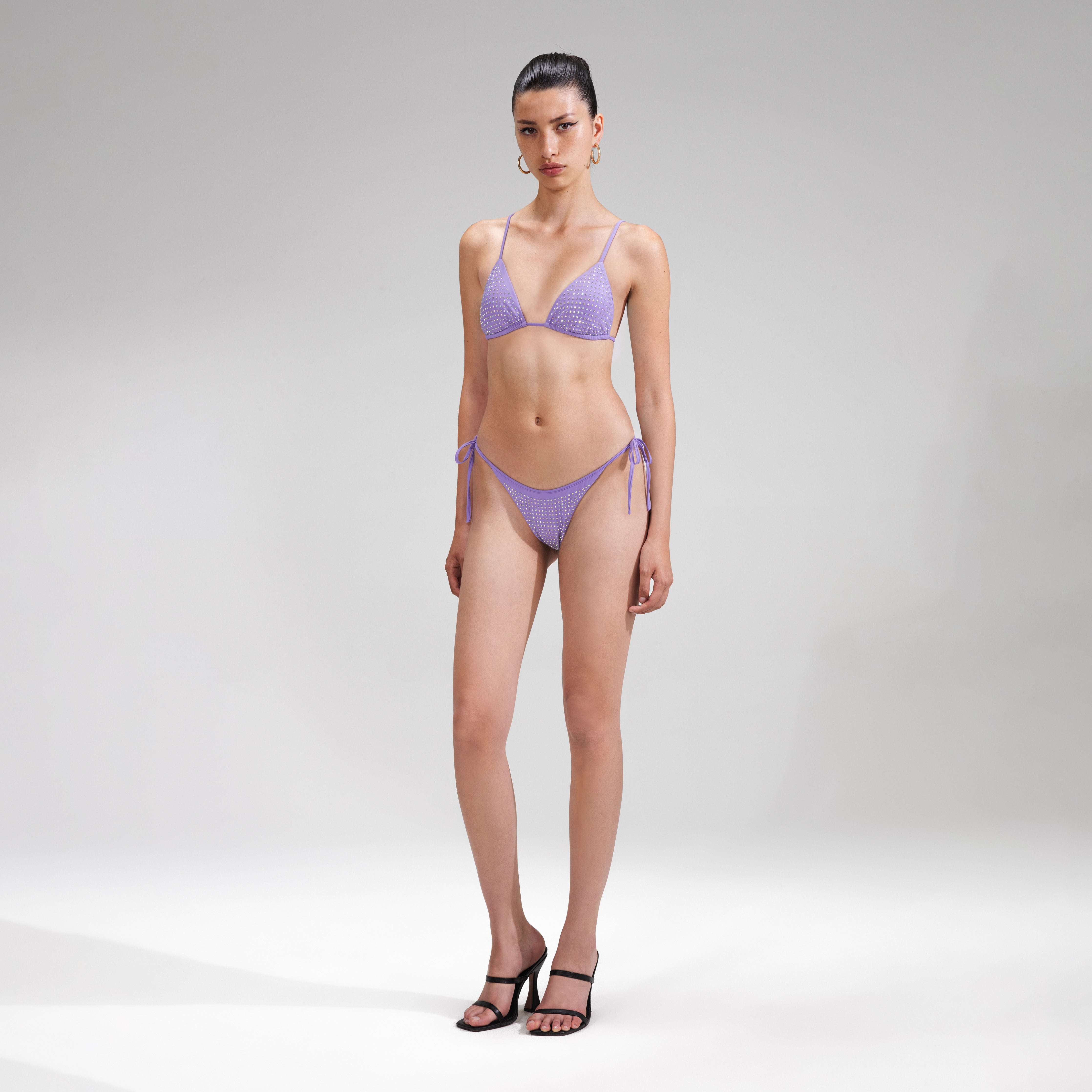 Purple Rhinestone Bikini Brief - 2