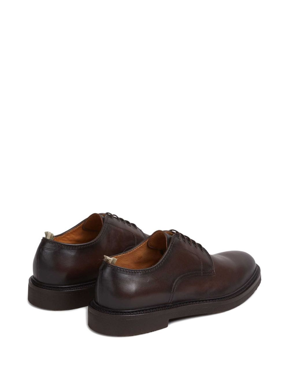 lace-up leather derby shoes - 5