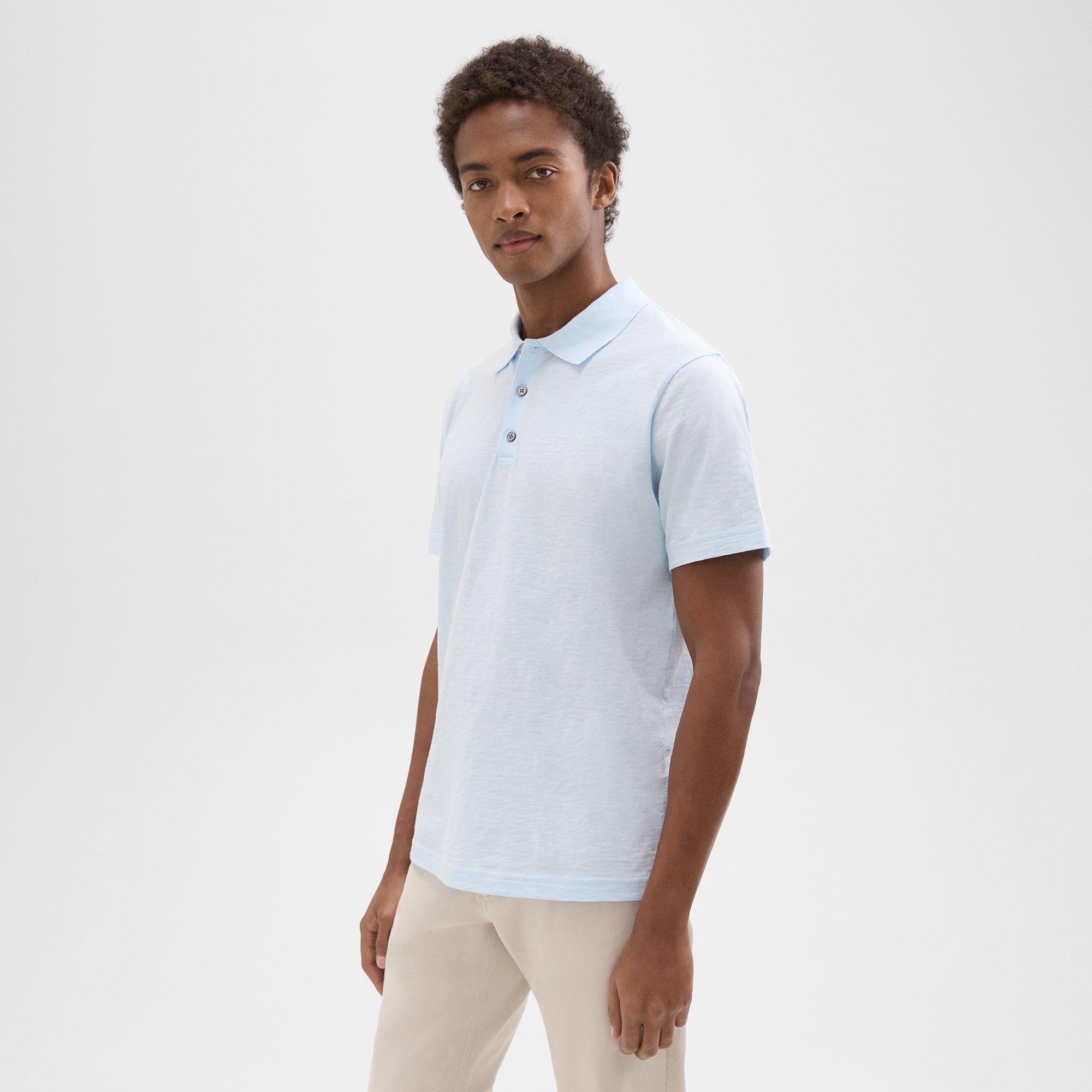 Bron Polo Shirt in Cosmos Slub Cotton - 3
