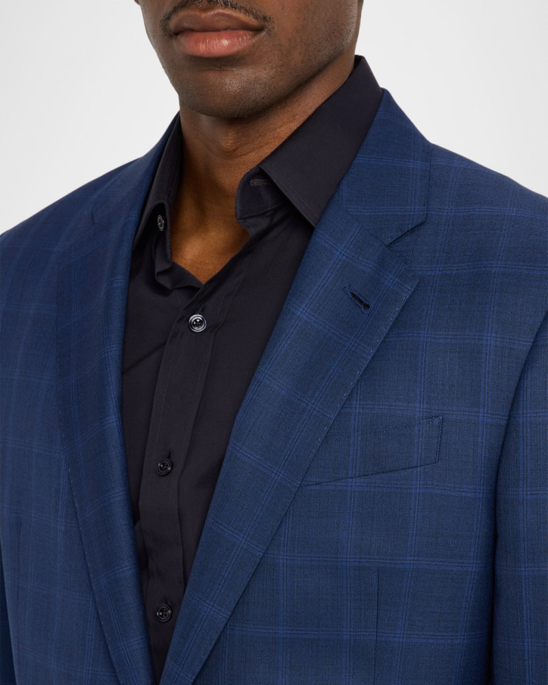 Men's Wool and Silk Windowpane Sport Coat 6