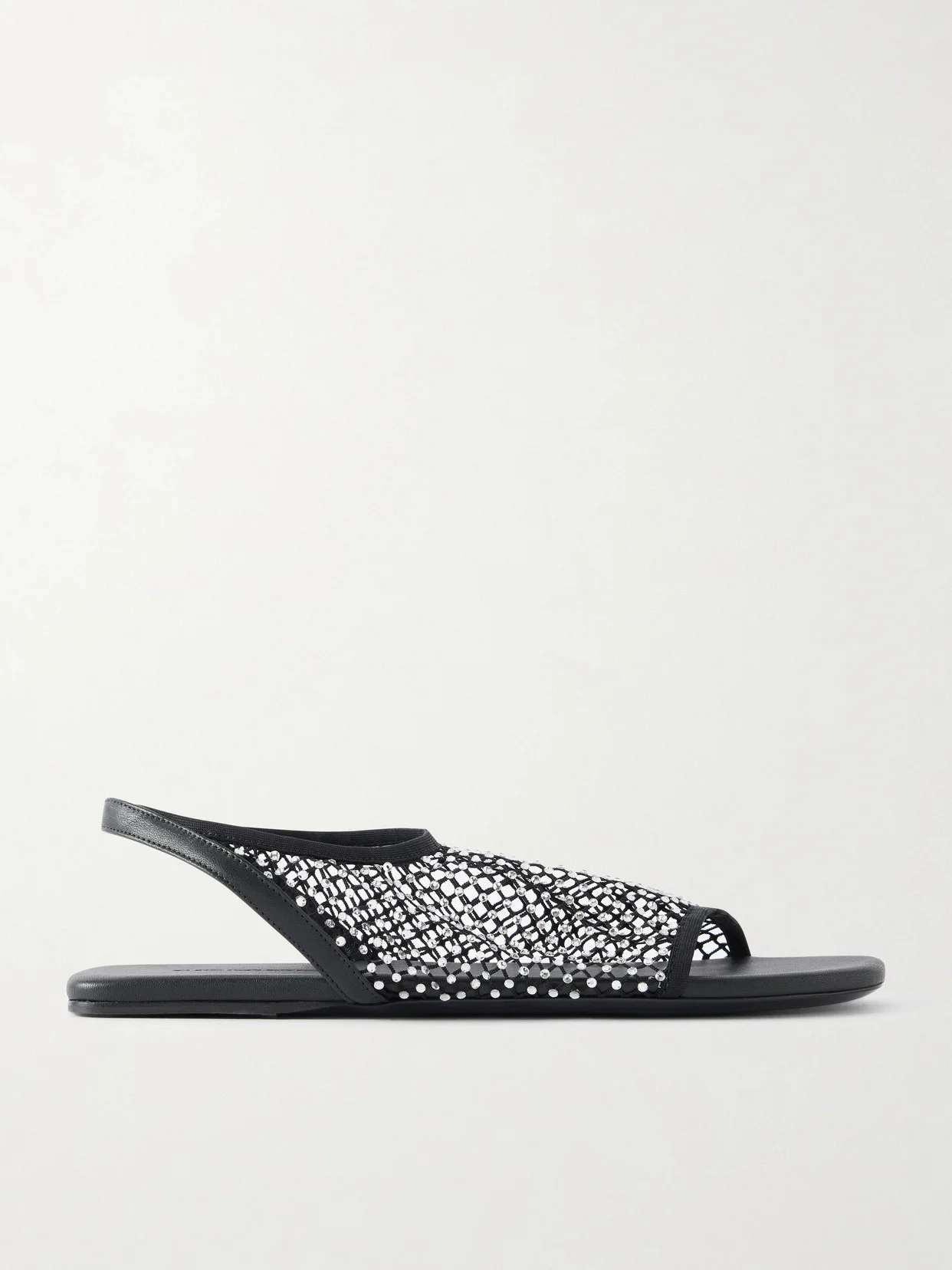 Minette Crystal-embellished Leather Sandals - 1