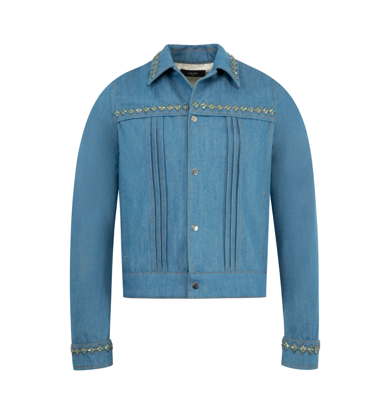 CRYSTAL PLEATED CADET JACKET - 1