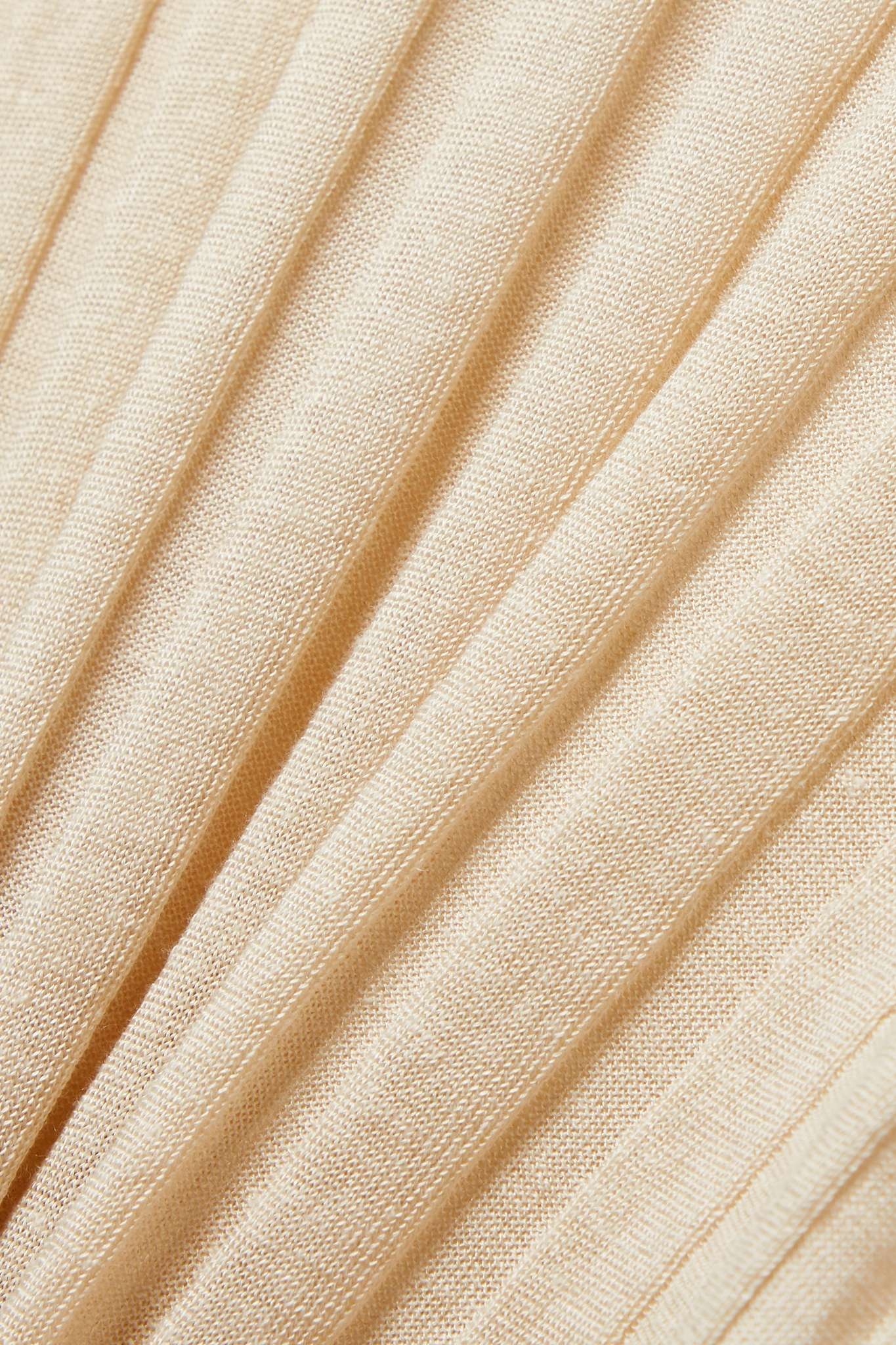 Daxy ribbed linen and silk-blend turtleneck top - 6