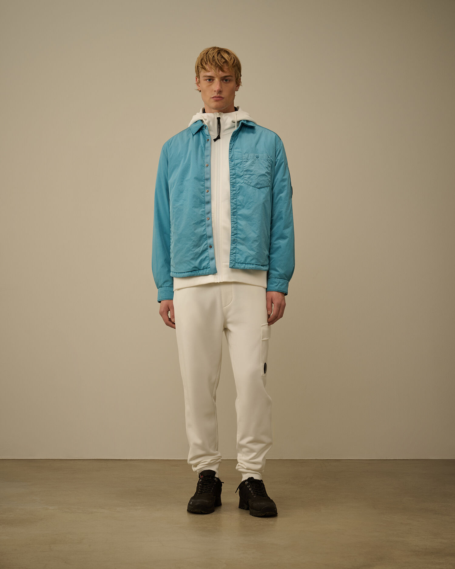 Diagonal Raised Fleece Goggle Sweatshirt - 2