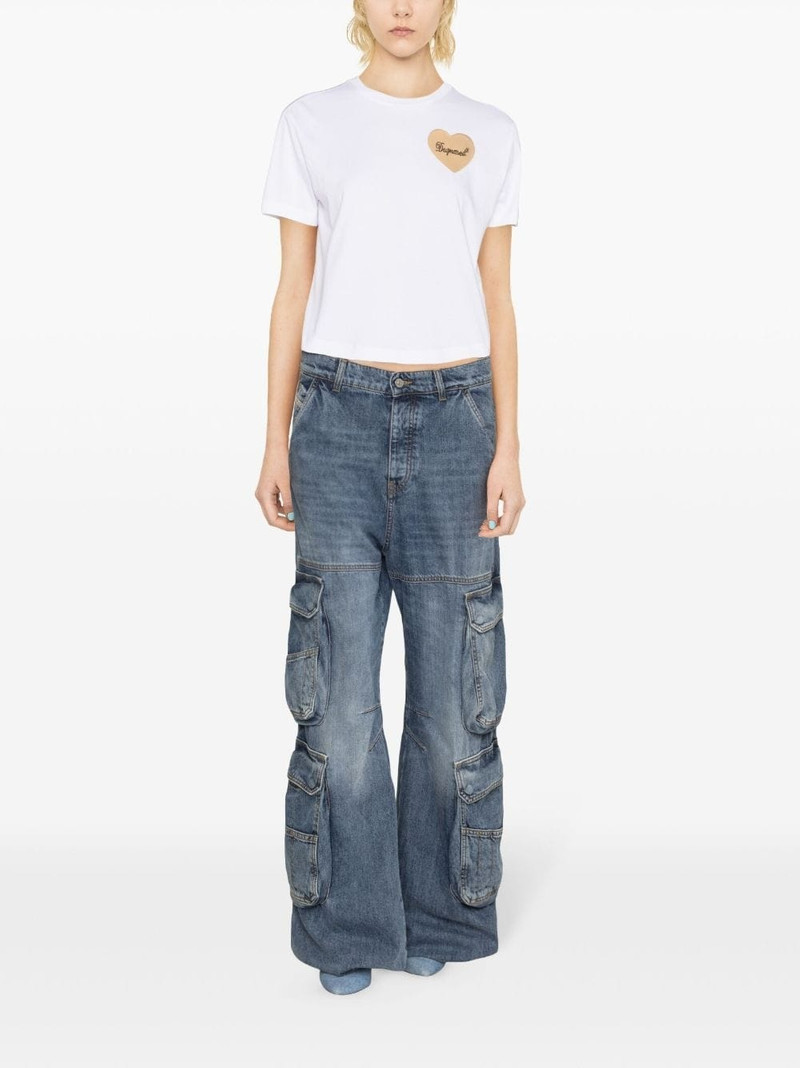 DSQUARED2 logo-appliquÃ© cotton T-shirt outlook