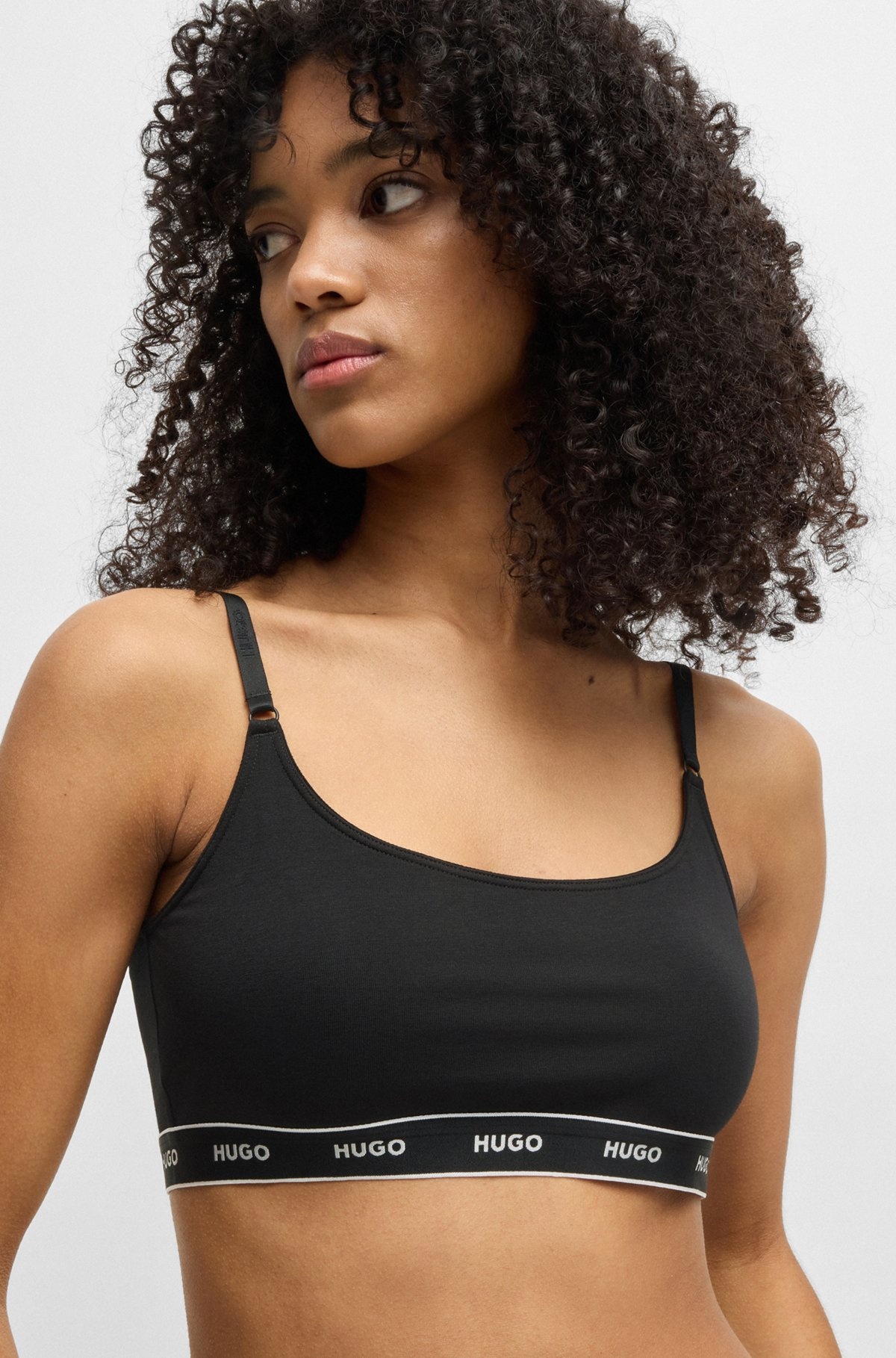 TWO-PACK OF STRETCH-COTTON BRALETTES WITH LOGO UNDERBANDS - 4