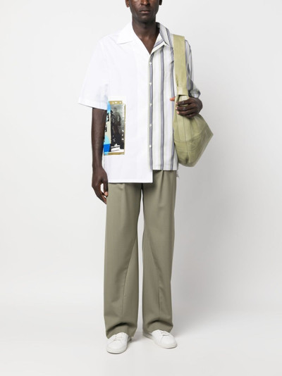 Lanvin asymmetric patchwork shirt outlook