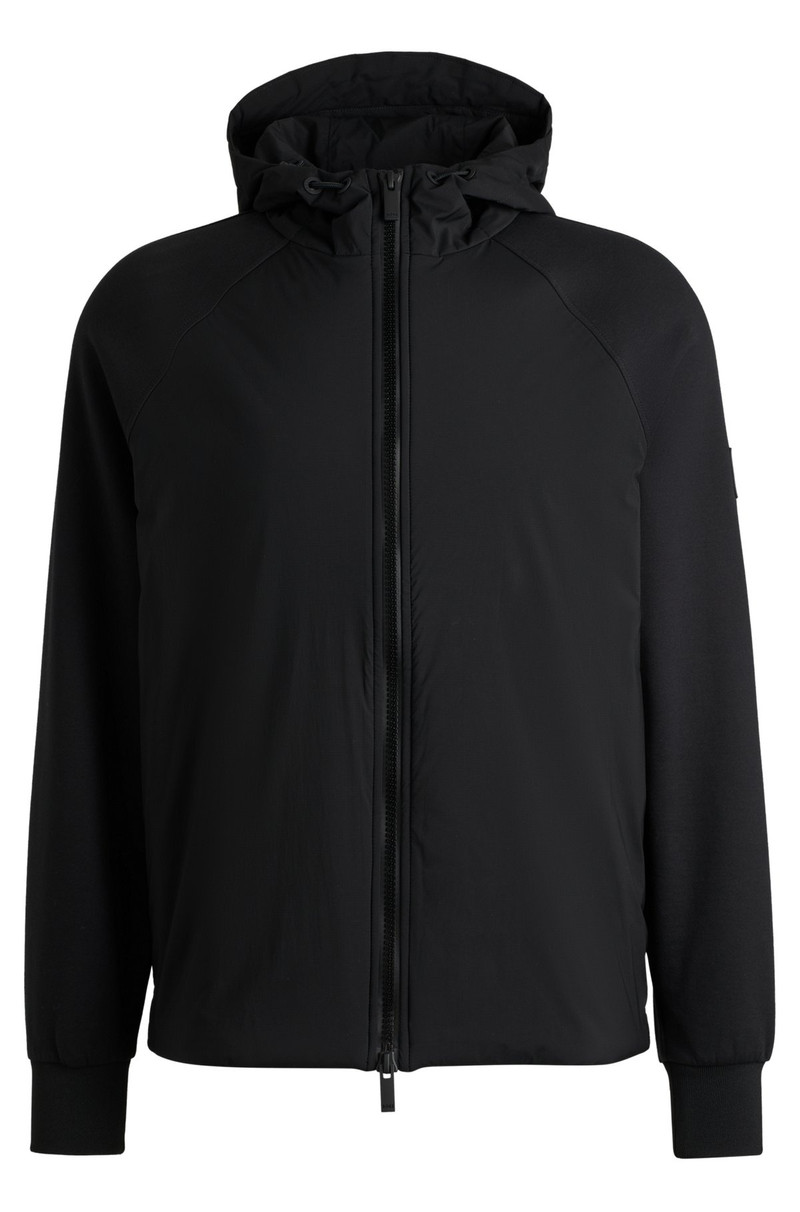 ZIP-UP HOODIE WITH CONTRAST INSERTS 1