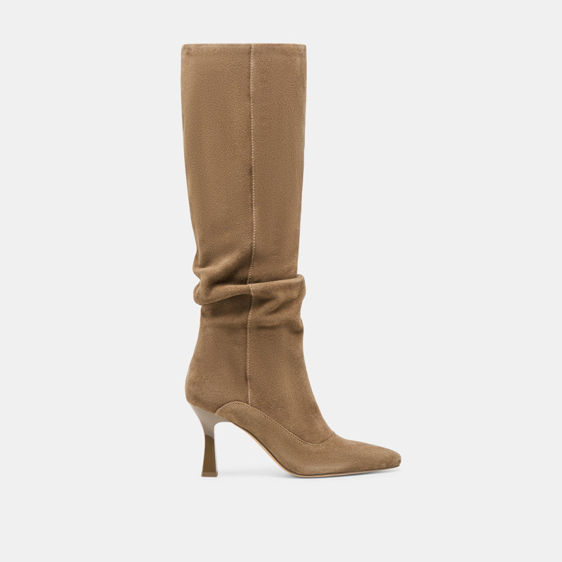 LOUSA WIDE CALF BOOTS OLIVE SUEDE 1