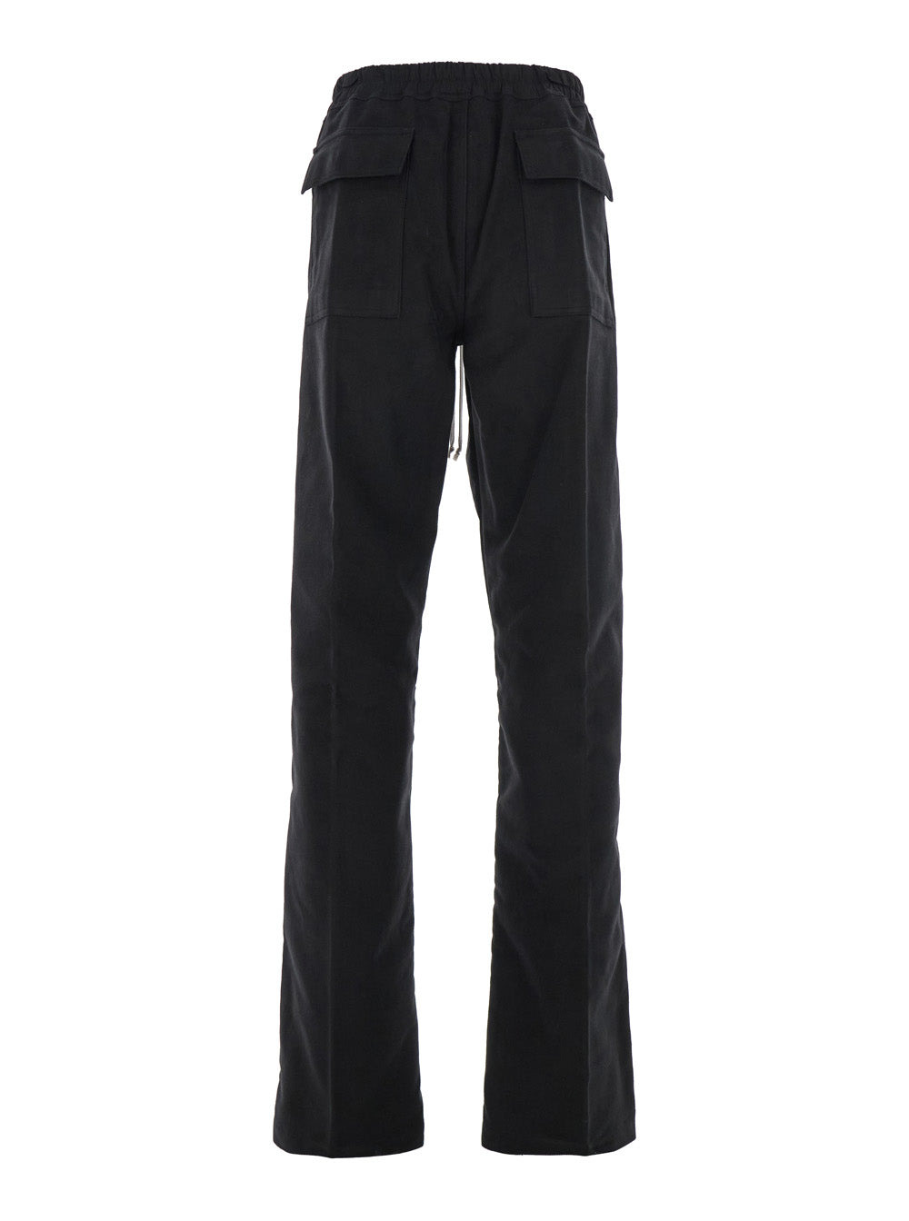 Rick Owens Men 'Dietrich' Black Pants With Elastic Waist And Wide Leg In Cotton Man - 2