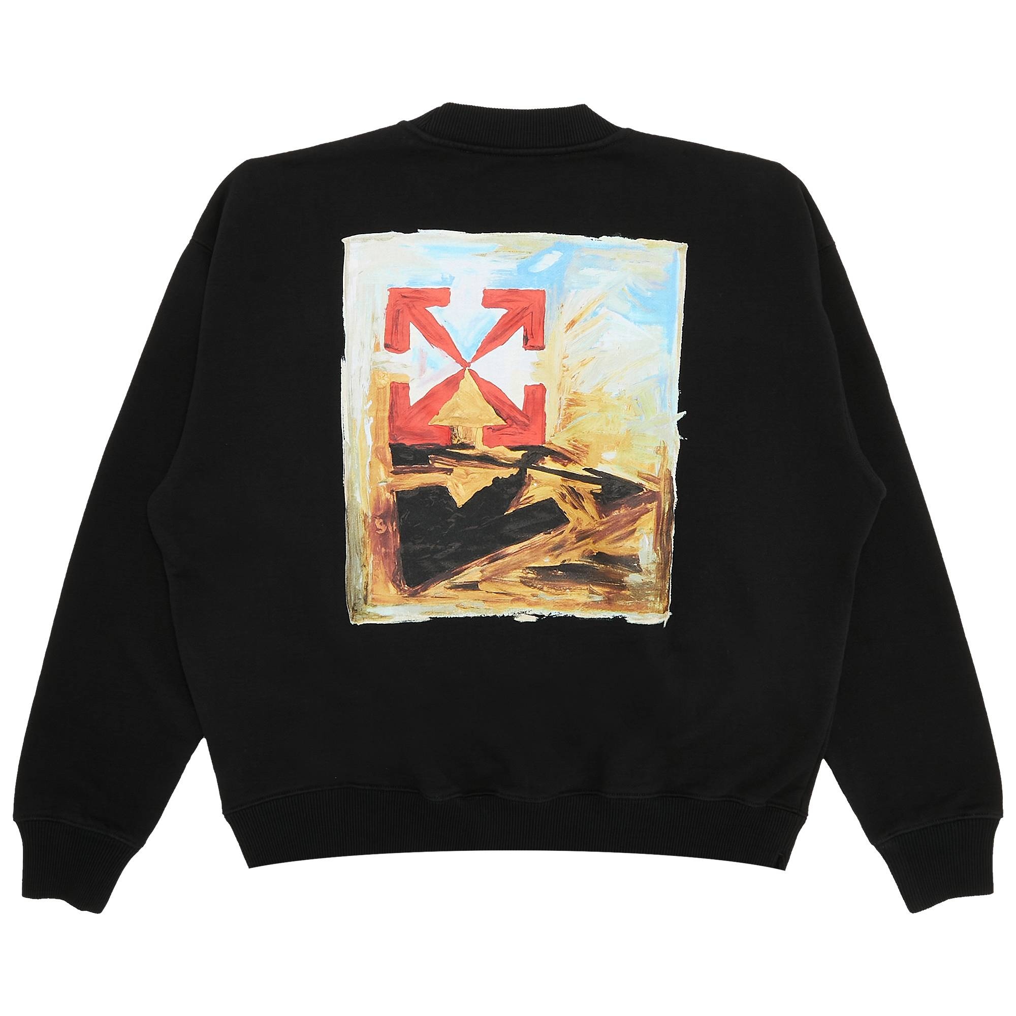 Off-White Arrow On Canvas Skate Crewneck 'Black/Multicolor' - 2
