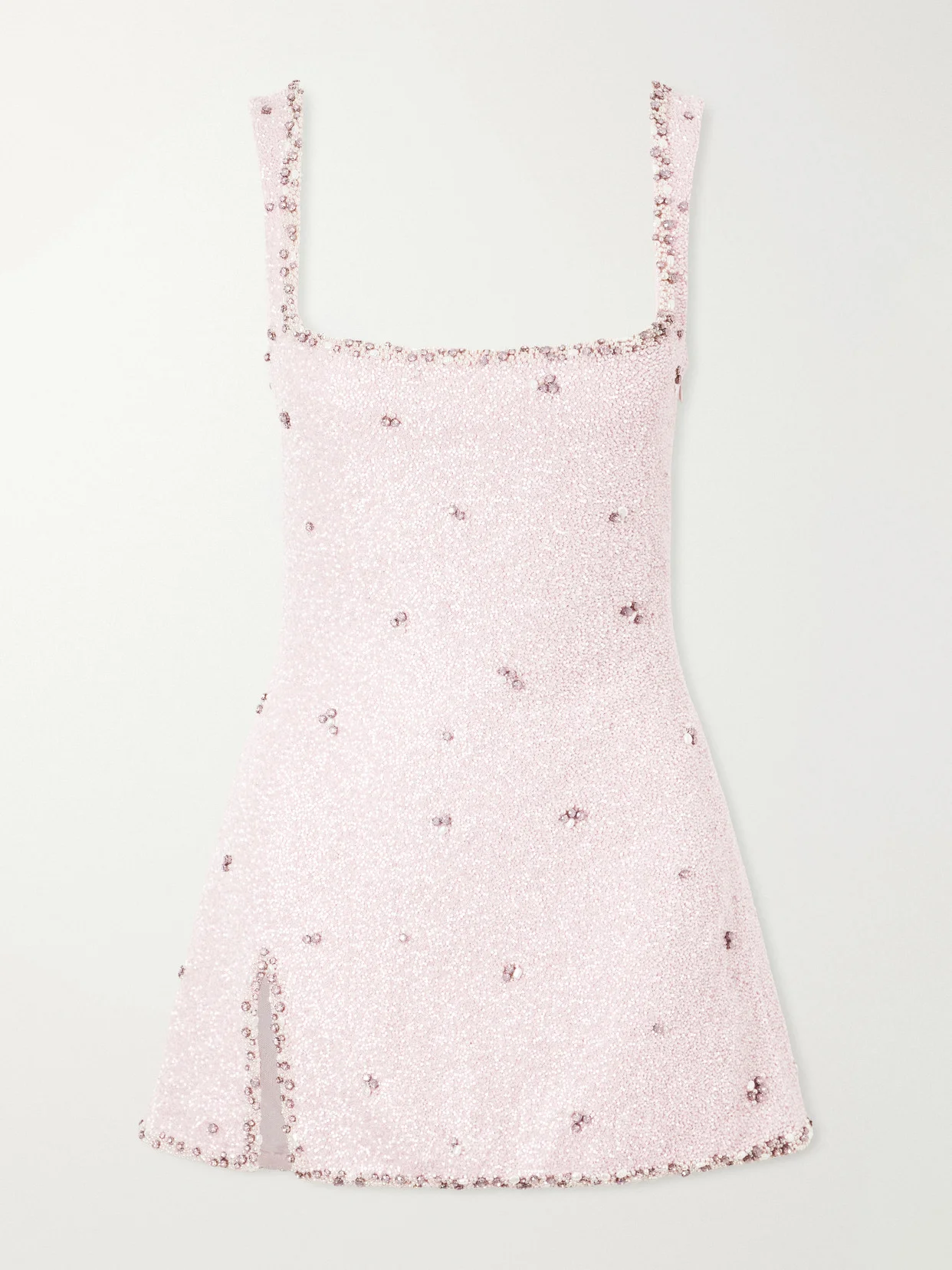 Athena Embellished Stretch-mesh Mini Dress - 1